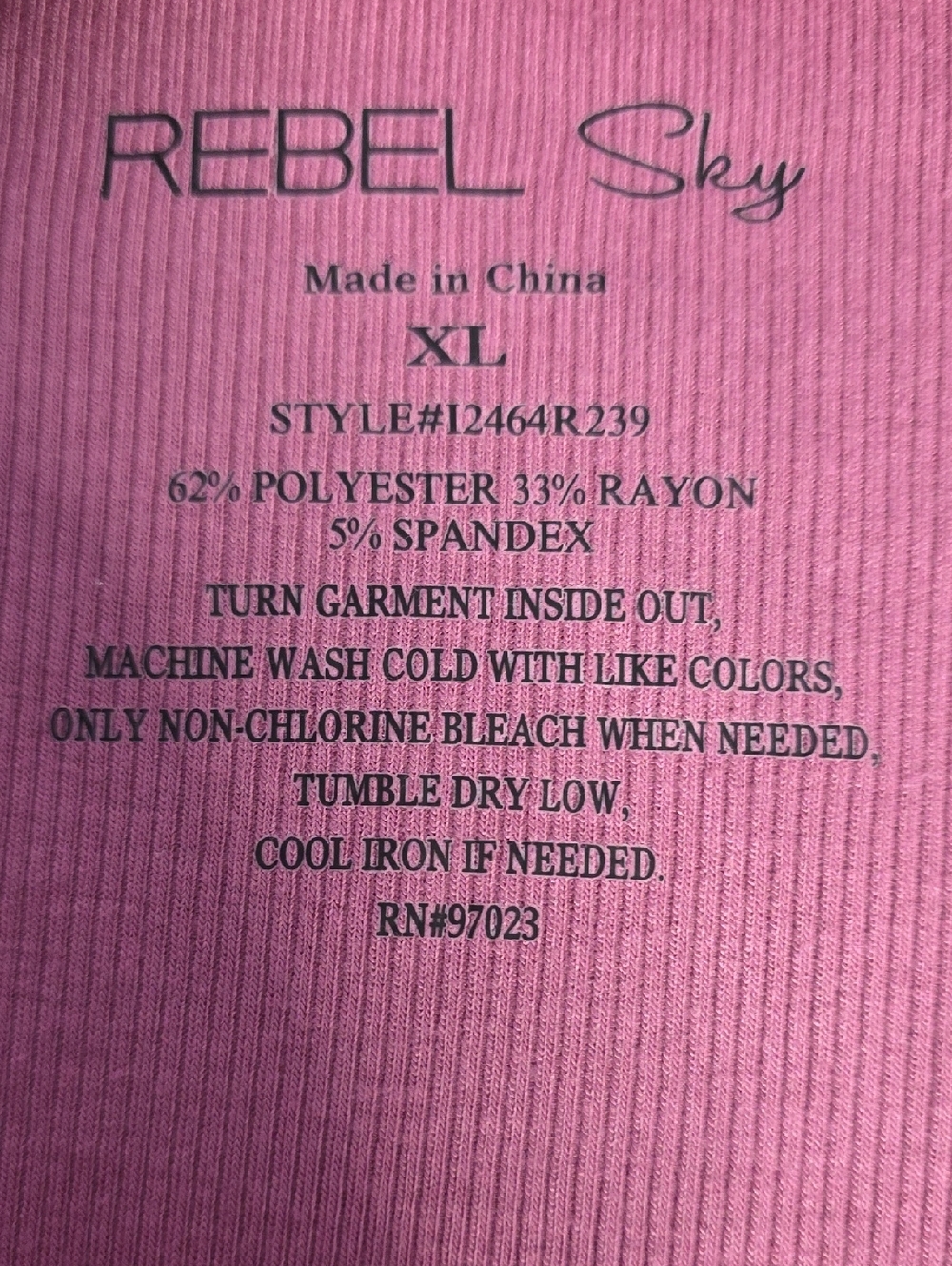 Women’s Ribbed Short Sleeve‎ Tee in Mauve Pink - Picture 3 of 3